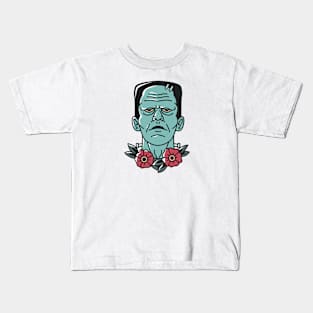 Vintage Frankenstein's Monster Emblem Kids T-Shirt